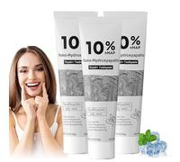 3 piezas de pasta de dientes de hidroxiapatita para dientes sensibles, pasta de dientes 10% nano-hidroxiapatita, fórmula sin flúor, protección del esmalte, aliento fresco de larga duración, uso diario