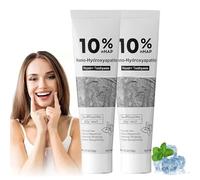 3 piezas de pasta de dientes de hidroxiapatita para dientes sensibles, pasta de dientes 10% nano-hidroxiapatita, fórmula sin flúor, protección del esmalte, aliento fresco de larga duración, uso diario