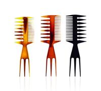 3 Piezas De Peines En Espiga Con Dientes Anchos, Cabello Abierto Y Anudado De Forma Rápida Y Suave, Antiestático Y No Daña El Cabello, Cuidado Diario Del Cabello.