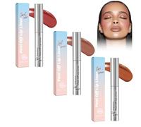 3 piezas de pelado de labios, brillo de labios conjunto de lápiz labial larga duración Plumper Liner Peel Off Lip Liner Stain with Matte Finish, Lip Tint Set impermeable Lip Stain antiadherente Cup