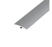 3 Piezas de Perfil de Transición en T, Tira Adhesiva Metálica for Umbral de Puerta de 130 x 4 cm, Moldura Plana for Revestimiento de Suelos(Gray)