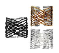 3 Piezas De Pinzas Para El Cabello Para Mujer, Pinzas Para El Cabello Con Peine Elástico Para Mujer, Peinetas Con Perlas Retro, Accesorios De Moda Para El Cabello Para Mujer