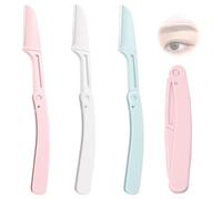 3 piezas de recortador de cejas para mujeres y hombres, recortador facial, depilador facial, recortador de cejas portátil con caja