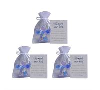 3 piezas de recuerdo de ángel de flores no secas, colgante conmemorativo de ángel de la guarda con tarjeta de simpatía y bolsa de organza, regalos de recuerdo para la pérdida de un ser querido, adorno