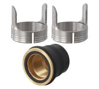 3 piezas de repuesto de corte de plasma para Harbor Freight PT60 para quemador ipt-60, 2 x guía espaciador y 1 x tapa de sujeción, consumibles de metal negro/plata