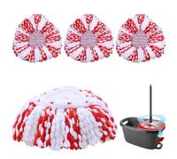 3 piezas de repuesto para fregona Vileda Turbo 3 en 1 | Lavable a máquina y reutilizable, recambios de microfibra, cabezal de fregona de microfibra duradero para todos los suelos