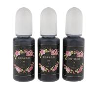 3 piezas de resina epoxi UV colorante colorante líquido pigmento material negro, 3 piezas