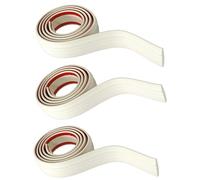 3 piezas de rodapié flexible, base pared vinilo for pelar y pegar, moldura autoadhesiva, for protector borde esquina piso(Brown,39.37”x0.2’)