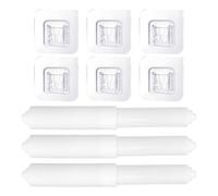 3 Piezas De Rollo De Papel Y 6 Piezas De Parche De Ranura Para Tarjetas, Soporte De Papel Higiénico, Accesorios De Fijación De Papel Higiénico, Soporte De Papel Higiénico De Plástico.