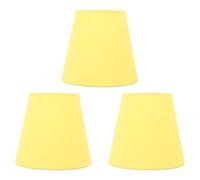 3 piezas de sombra de lámpara pequeña, tela de tela moderna Clava e14 clip en la lámpara cubierta de reemplazo de polvo para la mesa de la mesita del (F)