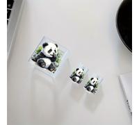 3 piezas de transparente con diseño de panda adorable para cargador de 18W/20W para iPhone 13/14/15, juego protector de cargador de 20W, para cable, para la cabeza del cable de carga. Regalo