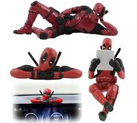 3 Piezas Deadpool y Lobezno Deadpool Figura Figura Deadpool Decoracion Coche Muñeco Deadpool Ornamento Colgante de Deadpool Oscilante para el Salpicadero del Coche Decoración