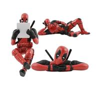 3 Piezas Deadpool y Lobezno para Coche - Figura de Superhéroes Marvel, Colgante Oscilante para Salpicadero o Parabrisas, Decoración Interior Divertida para Fans para Amantes del Cómic