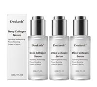 3 Piezas Deep Collagen Sérum Reafirmación Facial Antiedad Hidratante para una Piel Joven y Radiante 30ML Suero de colágeno profundo para el rostro