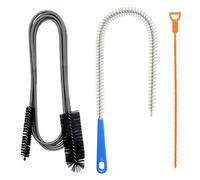 3 Piezas Desatascador Desagües en Espiral,Cepillo Limpieza Tuberías Doble Cabeza,Limpiador Canales Acero inoxidable,Limpiadores Desagües, Cepillo Limpieza Flexible tubos