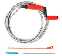 3 Piezas Desatascador Tuberías Profesional, 4,5 m x 6 mm Metros Desatascador Fregadero, Espiral de Limpieza de Tuberías para Lavabos y Alcantarillas, Eliminar Obstrucciones
