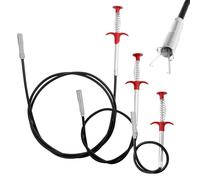 3 Piezas Desatascador Tuberias Profesional, 60 cm/90 cm/200 cm Alambre Desatascador Tuberias, Desatascador de Desagüe Fuerte y Flexible, Pinza Telescópica Flexible, Garra Flexible, para baño Cocina