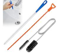 3 Piezas Desatascador Tuberias Profesional,Cepillo de Limpieza para Desagüe, Desatascador Tuberias para Desatascar Cabellos y Residuos en Desagües,Desatascador Fregadero para Limpieza de Cocina y Baño