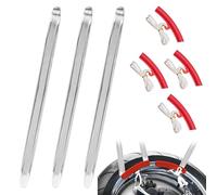 3 Piezas Desmontadora de Neumáticos De 30 cm con 4 Protectores de Llanta, Palancas de Neumáticos Portátil y Fácil de Usar Palanca para Desmontar Neumaticos para Motos, Bicicletas y Coches, etc.