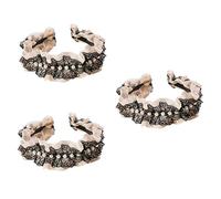 3 Piezas diadema de adornado con cintas para la cabeza para diademas de moda para diademas negras para diadema de joyería tocado de Healeved