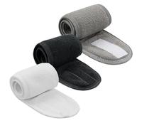 3 piezas Diadema facial de spa para maquillaje, para ducha, deporte, toalla elástica ajustable con cinta mágica para baño, maquillaje y deporte