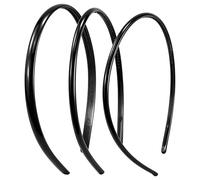 3 Piezas Diademas Negras Diademas De Pelo Diademas De Satén Para Niña Mujer,Diadema En Diadema De Marco De Manualidades Para Hombres Mujeres Accesorios De Pelo (Negro)