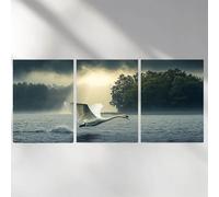 3 Piezas Diamond Painting Ala Diamond Painting Kit Completo Cuadrado Cisne para Manualidades Kit de Pintura de Diamante Punto de Cruz para Decoracion Pared 50x75cm a-6502