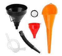 3 Piezas Embudo Aceite Motor,Embudos Gasolina,Embudos de Plástico Flexible Angulo Recto,Embudo Universal de Gasolina Combustible,Funnels-Aceite con Manguera y Caño Extraíble para Coche,Taller y Hogar