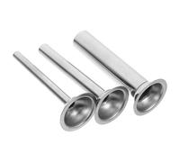 3 Piezas Embutidora de Salchichas Tamaño 5 de Acero Inoxidable | Fácil de Limpiar y Seguro de Usar, Plata, para Bolsas de Carne, Kit de 3 Piezas