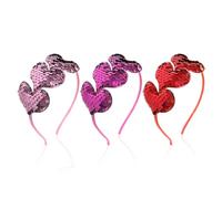 3 Piezas En Forma De Diadema En Forma De Corazón, Diademas De Lentejuelas, Lindas Diademas, Diademas Brillantes, Accesorios Para El Cabello Para Niñas.