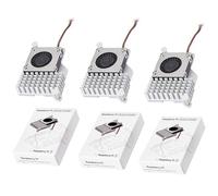 (3 piezas) - Enfriador activo oficial Pi 5, compatible con Raspberry Pi 5, combina ventilador de temperatura controlada y disipador de calor de aluminio, viene con cintas térmicas para una mejor
