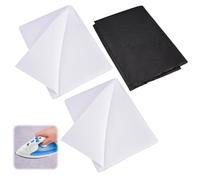 3 Piezas Entretelas Termoadhesivas 100 x 100 cm, 55 g/m², Blanco y Negro Entretela Adhesiva Plancha, Entoilage Thermocollant, Entretela Termofusible No Tejida de Una Sola Cara para Reforzar Tejidos