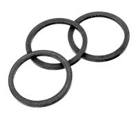 3 Piezas Espaciador de Potencia de Bicicleta de Fibra de Carbono | Junta de Dirección Reemplazable, Ligero y Resistente al Desgaste, para Bici de Montaña y Carretera