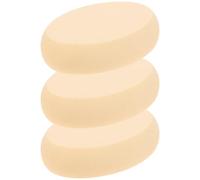 3 Piezas Esponja Ovalada de Maquillaje para Base Líquida | Acabado Natural Diario, Zona Plana Amplia y Esquinas Precisas, Poliuretano Hidrófilo, Agarre Firme