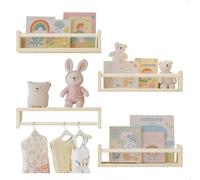 3 Piezas Estantería de Pared para habitación Infantil de Madera,Flotantes Estantes,Estantería Pared para Decoración Cuentos,para la organización de Libros y Juguetes