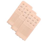 3 Piezas Extensor de Sujetador para Mujer 3 Ganchos 3 Filas Ropa Interior Elástica Extensor de Hebilla Correa de Extensión Accesorios para El Embarazo（Albaricoque）