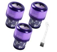 3 Piezas Filtro para Dyson V11,Filtro para Dyson V15 V11 SV14 SV17SV22 Detect Animal Absolute Extra Pro Torque Drive Vacuum,Con un cepillo de limpieza，Reemplazo de filtro de aspiradora #970013-02
