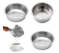 3 Piezas Filtro Sin Presurizar De 1 Y 2 Tazas 51MM Filtro Cafe Acero Inoxidable Apertura De 0,3MM Filtros Sin Presurizar 51 mm Compatible Con Cafeteras Cecotec Ufesa Breville