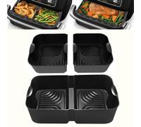 3 piezas freidora de aire caliente accesorios para Ninja Foodi Flexdrawer 10,4 L AF500EU, molde de silicona freidora de aire caliente para Ninja AF500DE, COSORI 10L, reutilizable Airfryer Accesorios