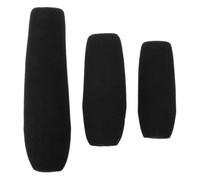 3 Piezas Funda de Esponja para Micrófono de Entrevista, Negro