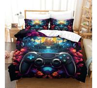 3 Piezas Funda Nórdica Juego Juego De Ropa De Cama con Cremallera Y Funda De Almohada,Microfibra Suave Edredon para Niños Adolescentes Adultos King(220x240cm)