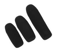 3 Piezas Fundas Antiviento de Esponja para Micrófono, Negro | Reducción de Ruido y Defensa contra Viento, para Grabaciones en Estudio y Exteriores, Fácil de Llevar