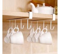 3 Piezas Ganchos Tazas Cocina Cuelga Tazas Cafe Percha Tazas, Soportes para Colgar Tazas Bufandas Cinturones Ataduras, con 4 Tornillos Adhesivos
