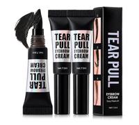 3 Piezas Gel tintado para cejas,Peel Off Tattoo EyebrowGel,Tinte Semipermanente Para Cejas,Resistente Al Agua Y Al Roce,Aplicación Fácil,para Mujeres(negro)