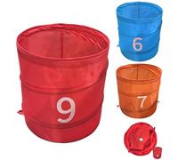 3 piezas Golf Bucket Game - Backyard Golf Chipping Game - Construcción de tela Oxford con asa de almacenamiento, marco plegable | Para exteriores interiores Backyard Beach, adecuado para amantes del