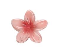 3 piezas hermosas y modernas de tamaño grande de 8 cm, flor de plumeria de 13 cm, pinza cuadrada mate, accesorios para el cabello para mujer (rojo coral)