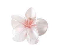 3 piezas hermosas y modernas de tamaño grande de 8 cm, flor de plumeria de 13 cm, pinza cuadrada mate, accesorios para el cabello para mujer (rojo claro)