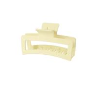 3 piezas hermosas y modernas de tamaño grande de 8 cm, flor de plumeria de 13 cm, pinza cuadrada mate, accesorios para el cabello para mujer (amarillo claro)