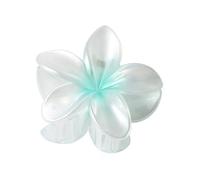 3 piezas hermosas y modernas de tamaño grande de 8 cm, flor de plumeria de 13 cm, pinza cuadrada mate, accesorios para el cabello para mujer (azul claro)