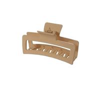 3 piezas hermosas y modernas de tamaño grande de 8 cm, flor de plumeria de 13 cm, pinza cuadrada mate, accesorios para el cabello para mujer (caqui)